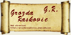 Grozda Rašković vizit kartica